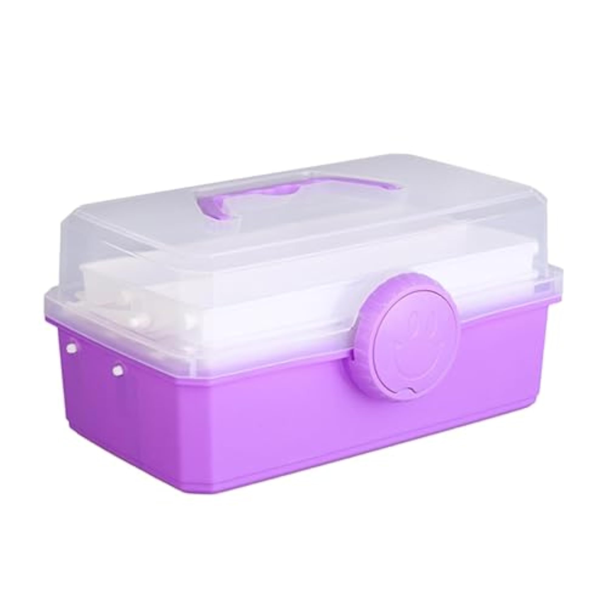 Three Tier Desk Organizer for Hair Clips, Purple